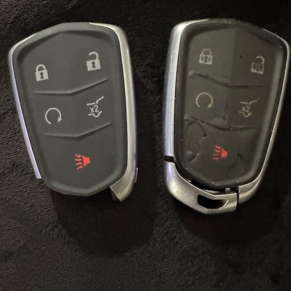 Two (2) Cadillac 2016 SRX Car Key Fob Transmitters